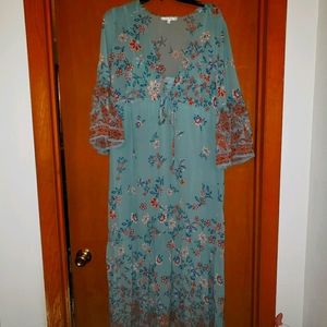 Sheer Floral Maxi Dress